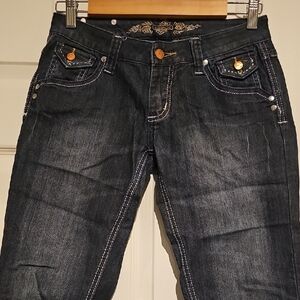 Vintage Rampage Women’s Dark Wash Bootcut Jeans – Size 3